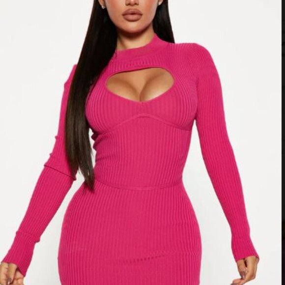 Heart For You Hot Pink Cutout Mini Dress – Chic & Bold Glam - Picture 8 of 13